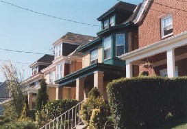 A row of Edwardian houses in Beechview