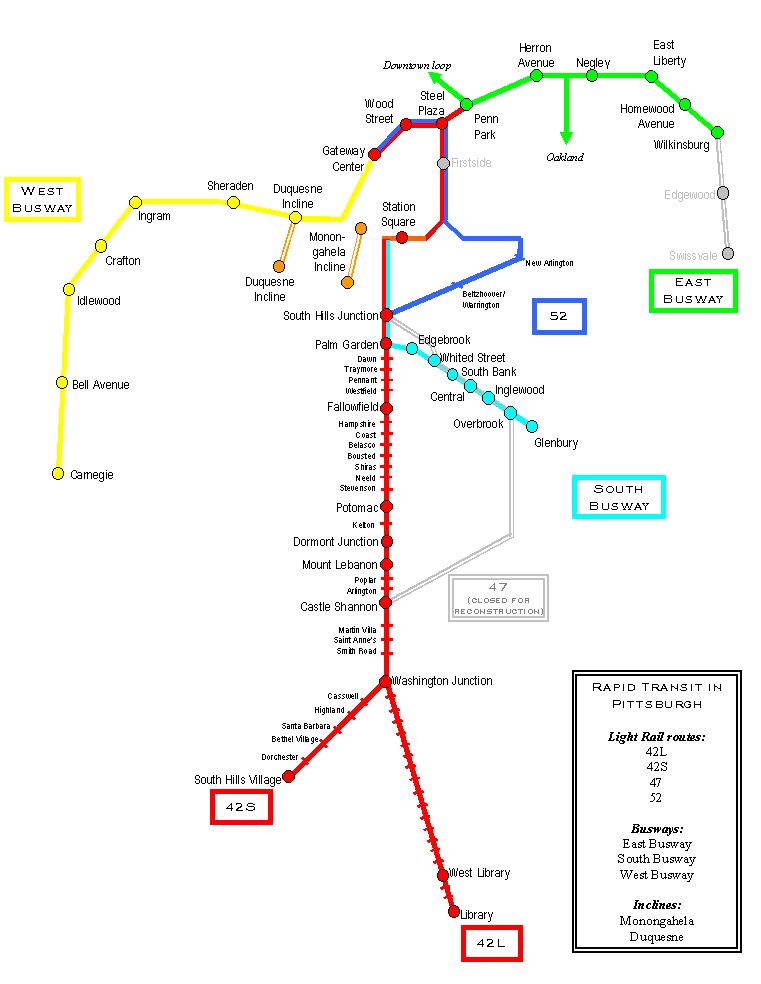 Pittsburgh transit map