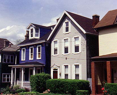 Colorful Victorians on the back streets