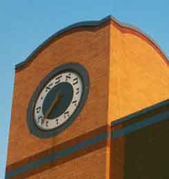 Clock tower of the Jewish Community Center.